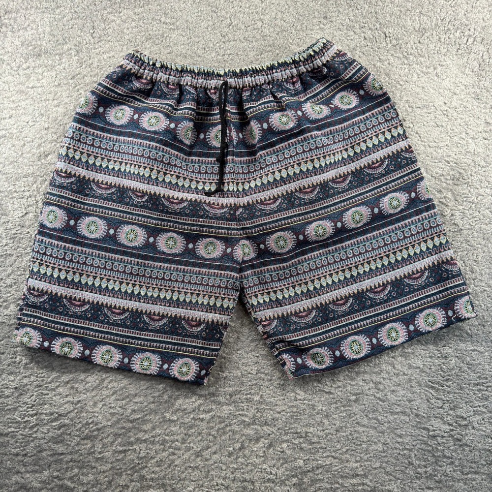 Boho Festival Shorts Women's Geometric Print Elastic Waist 26"‎ Beach